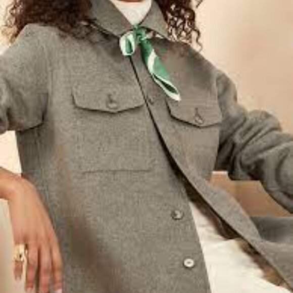 Banana Republic Double-Faced Shirt Jacket - NWOT - Sz Med. - Forest Green - Picture 4 of 8